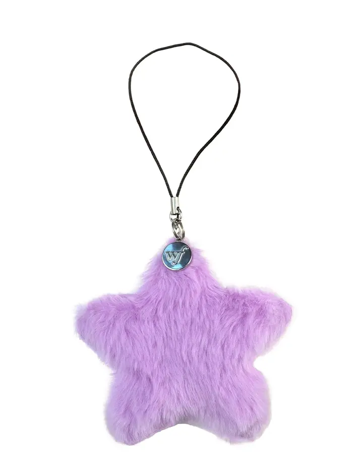 Purple Fluffy Star Charm | Limited Edition Trendy iPhone Charm Accessory | Dainty Cute Puff Starry | Women Owned Small Business | Fluffy Purple Star Phone Charm | Gift For Her | Cute Attachment For Phone Case