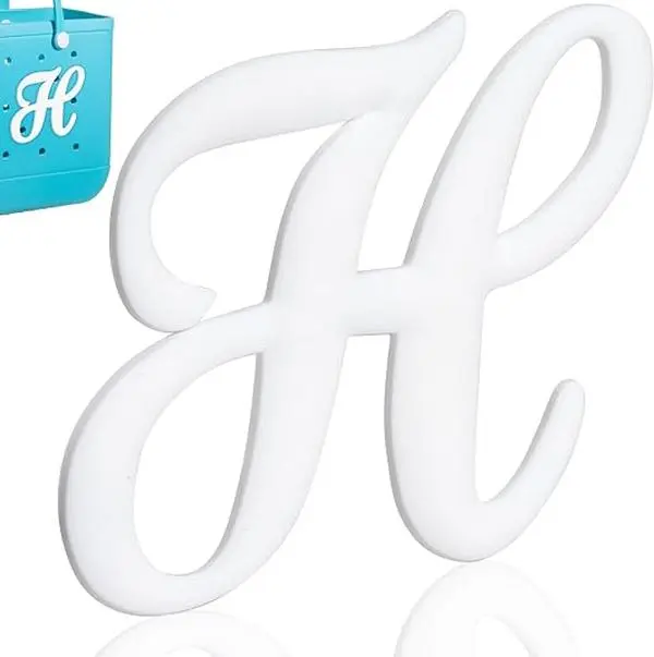 3Pcs White Letter Pattern Charms Decorative Charms For Bag, Bag Accessories, Beach Bag Accesoories, 3D Letters For Personalizing Handbag, DIY Your Bag