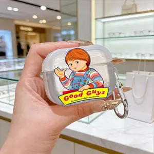 Movie Chucky Protective Case Cover for Apple AirPods 1/2/3/4/pro/pro2, Tpu Texture, Lightweight & Durable, Anti-Scratch, Shockproof