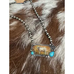 BRAHMA BULL BEADED NECKLACE
