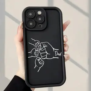 A popular phone case designed with a fist and "Dad" words, TPU shockproof full protection case suitable for iPhone 17/16/15/14/13/12/11 PRO MAX PLUS AIR E XS and PROMAX MINI, an ideal gift for friends and family, T787