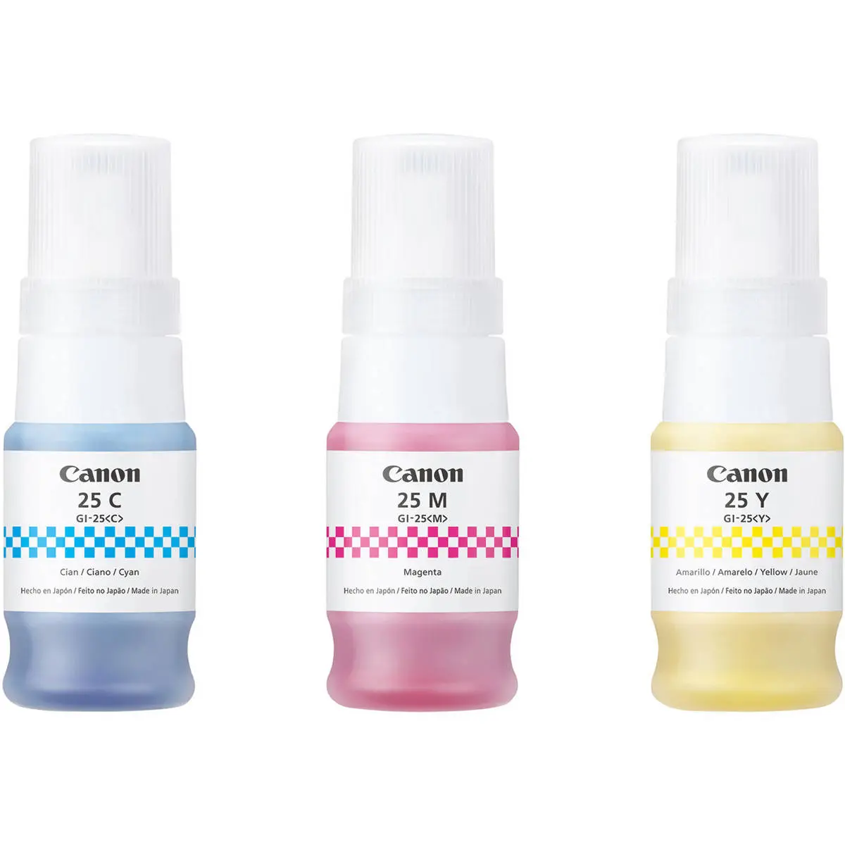 Canon GI-25 Cyan/Magenta/Yellow Ink Bottle Value Pack for MAXIFY GX2020 & GX1020 MegaTank Printers