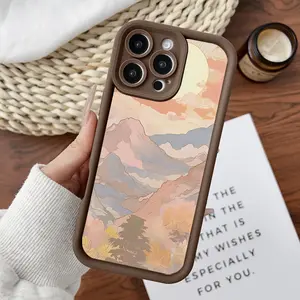 Designed for iPhone11/12/13/14/15/16/17/promax/x/xs/xr/xsmax CaseMountain Sunset View Soft Durable TPU Protective Cover CASE, Accessories, Silicone, Iphone Series Protector