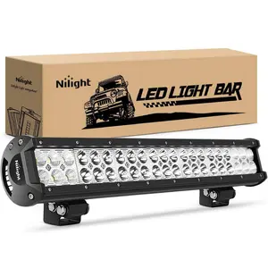 Nilight 20in 126W High-Power Spot-Flood Combo LED Light Bar, IP67 Rated Off-Road Lighting Kit for Car, Aftermarket Truck Accessories, Power Vehicle Lights for Off-Road Trucks, Boat Work Use