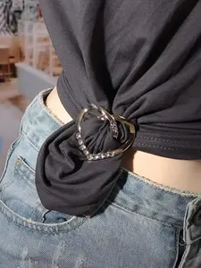 Fashion Heart Design Brooch, Rhinestone Decorated Clothes Silk Shawl Buckle, Clothes Accessories for Women & Men, Trendy All-match Jewelry for Birthday Gift, Durable Metal Pins, Flower Brooch