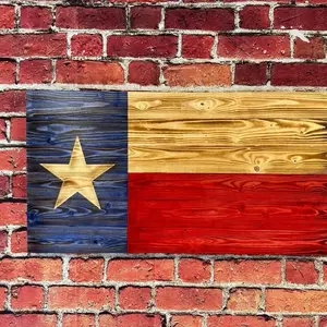 Rustic Texas Wooden Flag