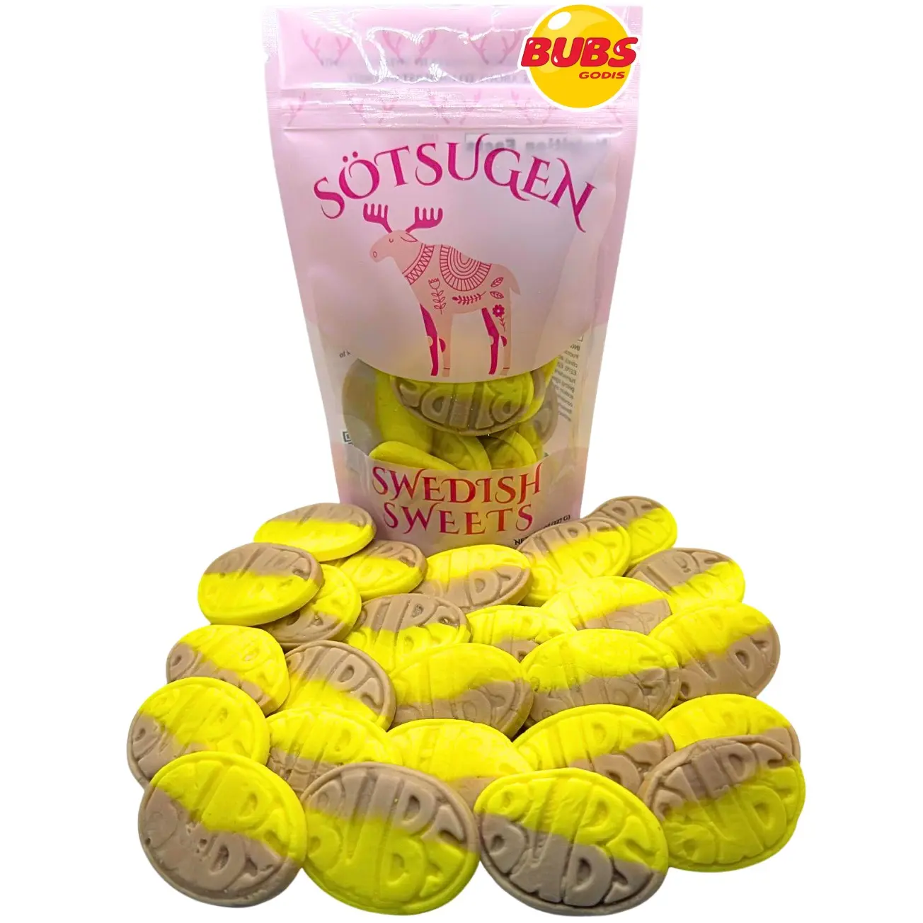 Bubs Banana Caramel Swedish Candy 1/2 lb - Vegan Bubs Banana Caramel Swedish Candy 1/2 lb - Vegan