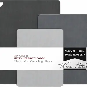 Flexible Plastic Cutting Boards Mats for Kitchen, Flexible Non Slip Cutting Mat, Thin Cutting Sheets, BPA Free, Dishwasher Safe, Multi Sizes