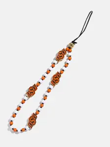 Oklahoma State University Beaded Phone Charm - Oklahoma State University