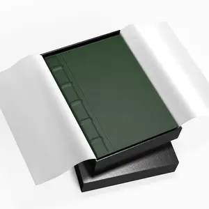 Leather Journal for Men Gifts Box Included, 290 Pages Lined Mens Journal with Pocket, A5 Hardcover Notebook Journals for Writing, 5.6 x 8.3 inch, Green