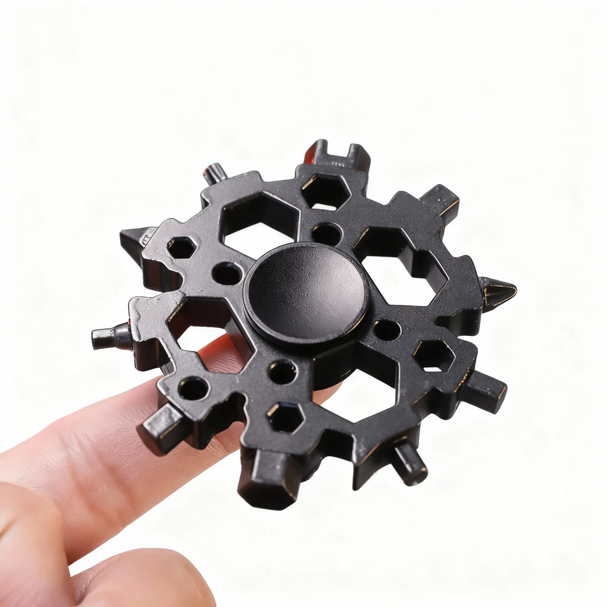 Snowflake Multipurpose Tool, Compact 23-in-1 Outdoor Gadget with Screwdriver, Wrench, Bottle Opener, and Box Cutter, Lightweight 2.3 oz Keychain for Camping & Hiking