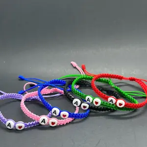 Customized Initial adjustable bracelet (PICK A COLOR AND LETTER)