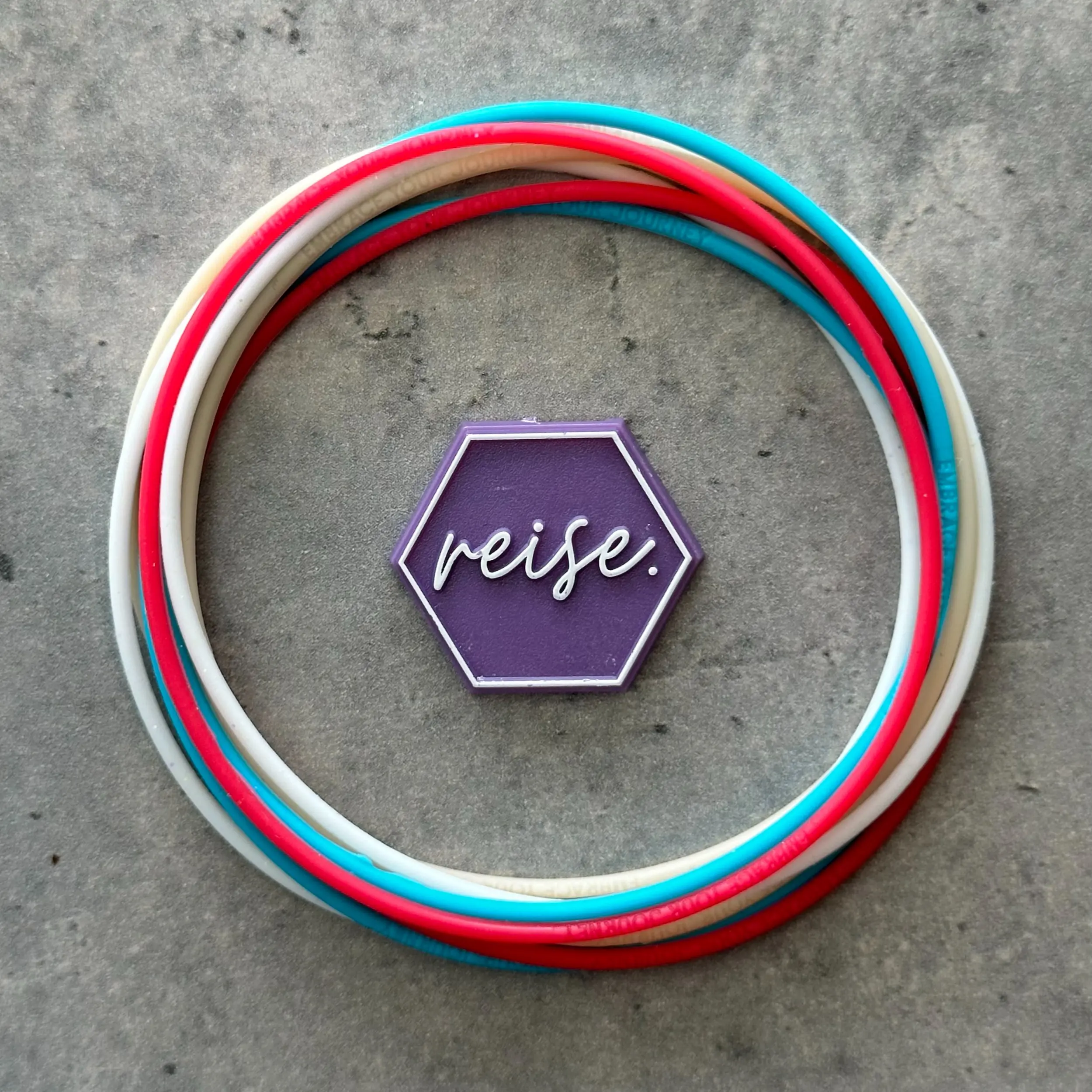 "Boomsicle"  / Holiday Collection Stacks / Silicone Stacking Bracelets / Multi-Colored