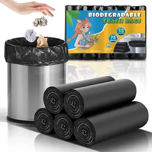Garbage Bags 13-Gallon Tall Kitchen - Unscented 100 Count Compostable Trash Bag Maximum Strength Leakproof  Basket Liners for Standard Kitchen Trash Cans and Large Bins