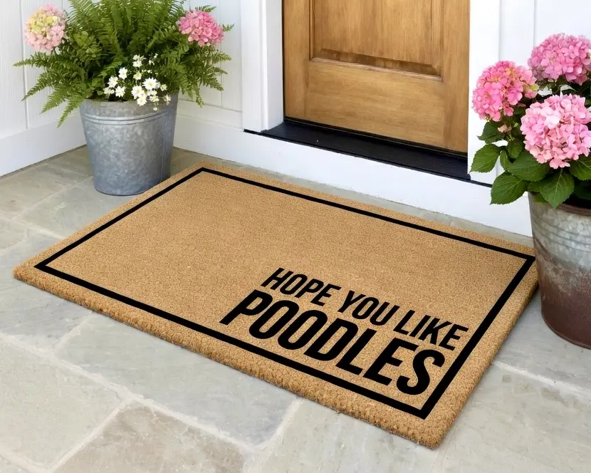Hope You Like Poodles Doormat, Dog Doormat, Poodle Doormat, Poodle Welcome Mat, Poodle Lover Gift, Housewarming Gift, Birthday Gift,Door Mat