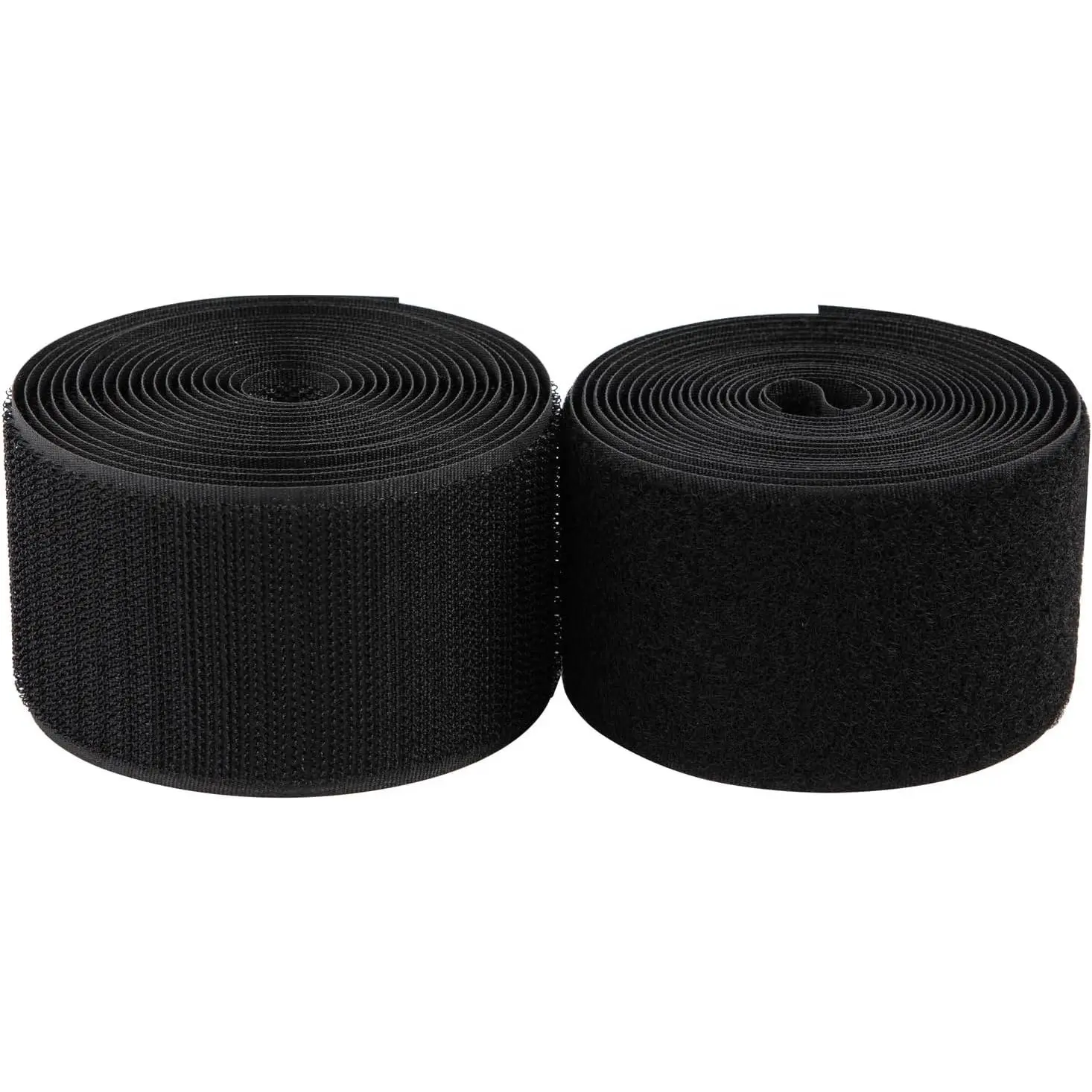2 Inch Sew on Hook and Loop Strips | Easy to Sew | Excellent Grip | Non-Adhesive  Nylon Fabric Fastener Strips for Clothing Sewing Crafts and DIY Projects, Black, 2in x 3yd