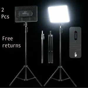 2 Pack 10" LED Selfie and Fill Lights with 63" Adjustable Tripod Stands, Dimmable Three Color Modes for Video Recording, Makeup Tutorials, Product Photography, Live Streaming, Vlogging and Home Office Setup #Summer Wins#Fathersdaygift