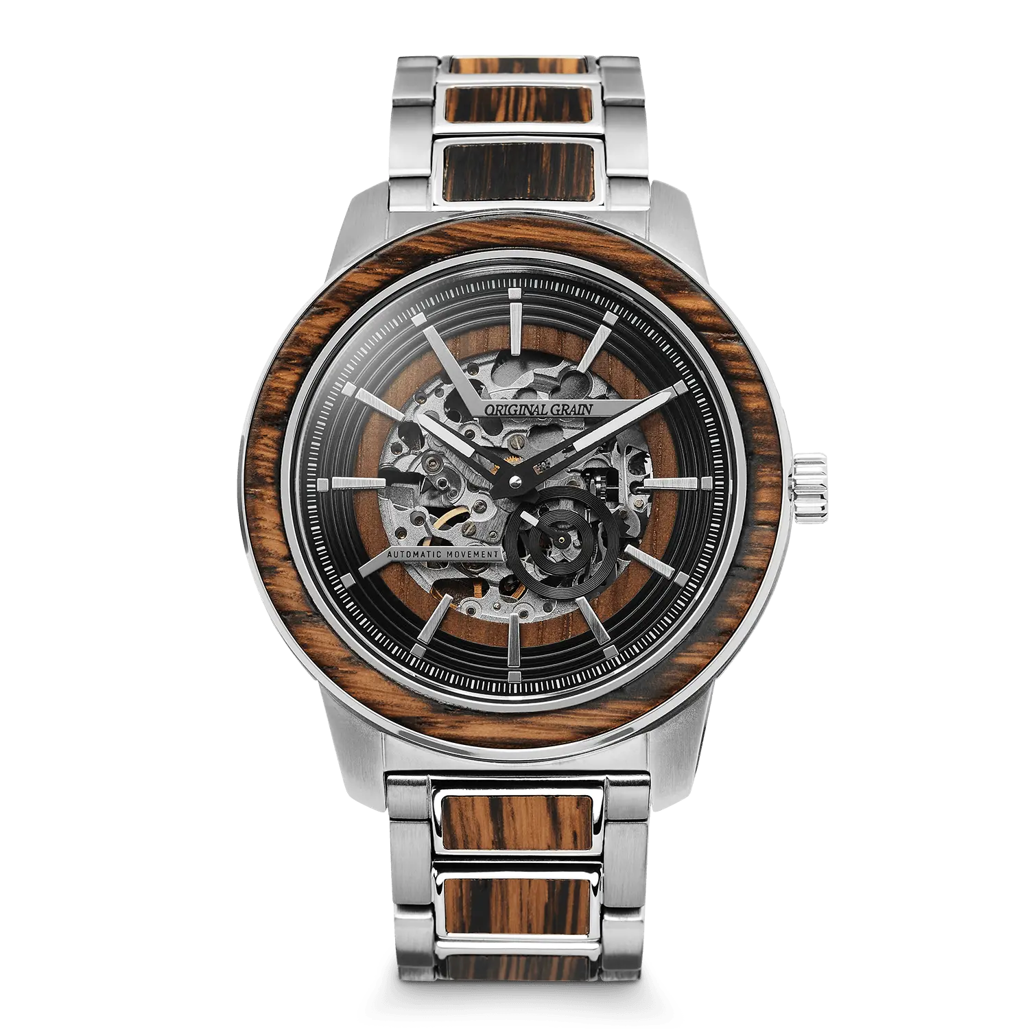 Charred Whiskey Silver Barrel Automatic 46mm