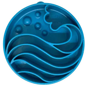 Sodapup Wave Design eBowl Enrichment Slow Feeder Bowl for Dogs 8” Wide X 8” Tall 2” Thick Promotes Healthy Eating & Digestion - Feeding