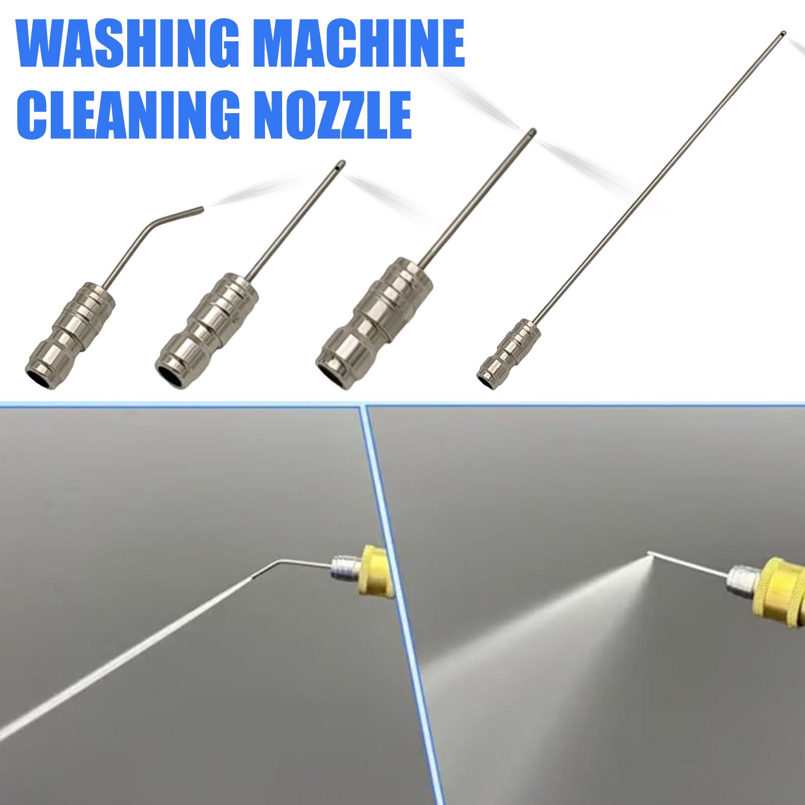High-Pressure Washer Nozzle Kit Quick Connect System Cleaning Nozzle AC Cleaning Stainless Steel Extension Wand with Multi Spray Modes for Washing Machines Air Conditioners and Water Heaters