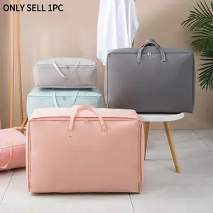 Waterproof Clothes Storage Bag, Large Capacity Cabinet Wardrobe Organizer, Quilt Pillow Blanket Organizer, Dustproof Bedding Storage