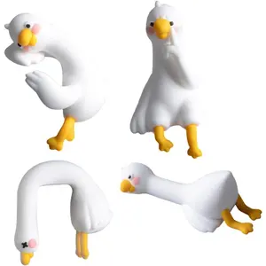 Mr. Eliminate Tired Lazy Duck Mini Desktop Ornament, 2025 New Desktop Decoration. A great work companion, 4-piece set. Perfect for computer screens, offices, and home décor. A great choice for Black Friday and Christmas gifts.