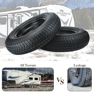 Set of 2 Trailer Tires on 8 Inch Rims, 4.80x8 Size, 4 Lug 4 Inch Bolt Pattern, 6 Ply Rating, Heavy Duty for Small Trailers