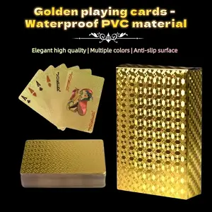 Waterproof PVC Plastic Poker Cards, Three Colors Desktop Game Playing Cards, Luxury Paper Cards, Durable Tabletop Gaming Deck
