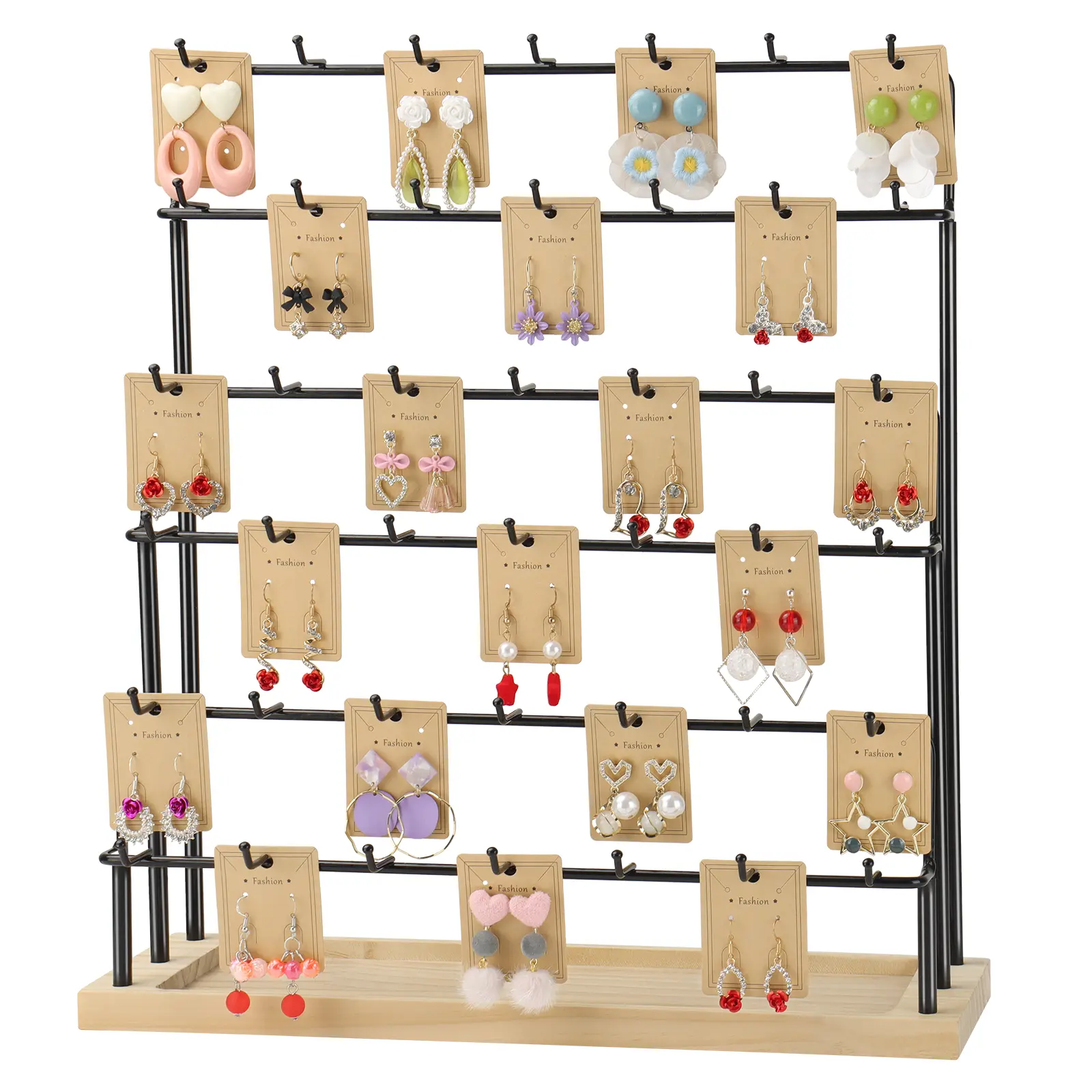 Multi-Tiered Tower Shape Jewelry Boxes & Organizers - Collector Display, Booth Display for Vendor Showcases, Earring Racks, Necklace Stands, Earring Cards, Bracelet Holders, Wing Stands, Card Info At Glance, Box Jewelry Boxes & Organizers