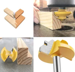 45° Lock Miter Router Bit – Woodworking Corner Joint Cutter for Router Table, Great for Cabinets, Drawers, Furniture, Picture Frames & DIY Wood Joinery