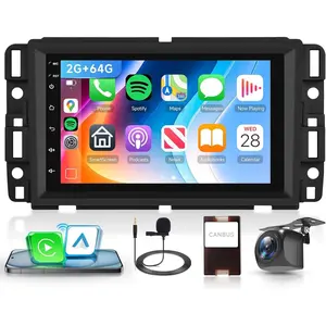 Rimoody 2G+64G Android Car Stereo Head Unit - 7-Inch Touchscreen for Chevy/GMC Silverado Sierra Yukon 2007-2013, GMC Accessories, Wireless CarPlay, Android Auto, GPS Navigation, WiFi, SWC, Bluetooth, Backup Camera, Wireless Sync