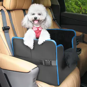 Dog Car Seat for Small Dogs, Pet car seat Up to 35 lbs, with Safety Leash & Adjustable Straps, Booster Seat for Front & Back Car Seats