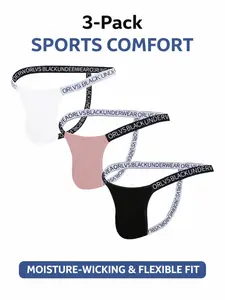 Men’s Jockstrap Underwear, Breathable Athletic Sportswear Design, Low Rise Fit, Ultra-Thin Waistband, Available in Packs of 1 & 3