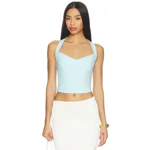 Bardot Deserae Halter Neck Top in Aqua