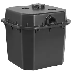 Utility Sink Pump, 1/2 HP, 120-Volt, 3500 GPH Flow, 28 ft Head, Under-Sink Sump Pump System with 6 Gallon Basin, Automatic Utility/Laundry Sink Pump, Drain Pump with 1-1/2" NPT Outlet, Black