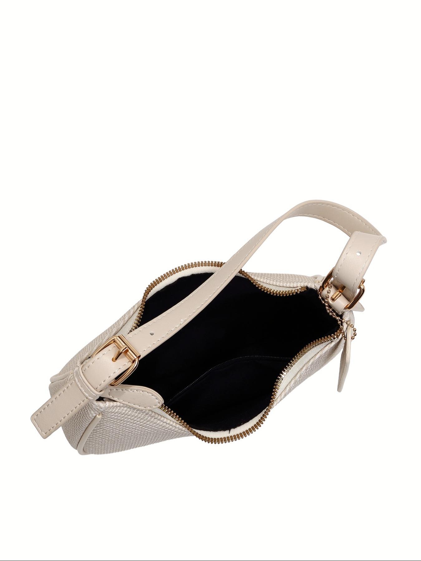 Women's Plain PU Leather Messenger Bag, Y2K Style, Adjustable Straps, Vintage Fashion Crossbody Bag, Casual Office Handbag