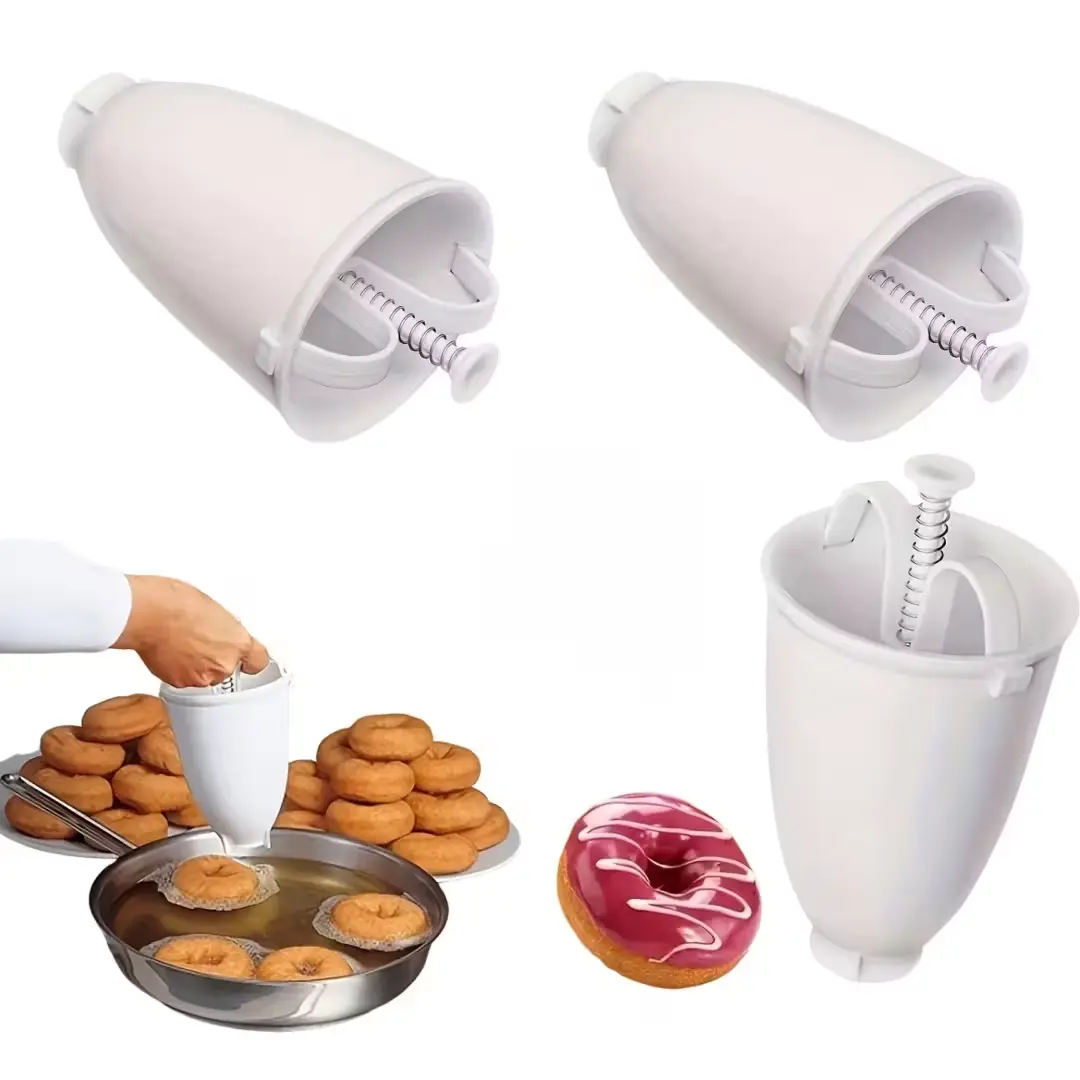 3pc Manual Donut Batter Maker and Donut Batter Molds - Suitable for Home and Restaurant Use, Mini Donut Maker, Kitchen Gadgets, High-Quality Molds, Mother's Day, Thanksgiving, and Birthday Gifts