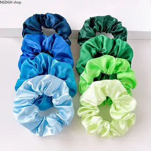 Purple & Pink Satin Scrunchies Set, Silky Smooth Hair Ties in Assorted Shades, Gentle on Hair, Perfect for Ponytails, Sleep, Everyday Wear & Adding a Soft Pop of Color