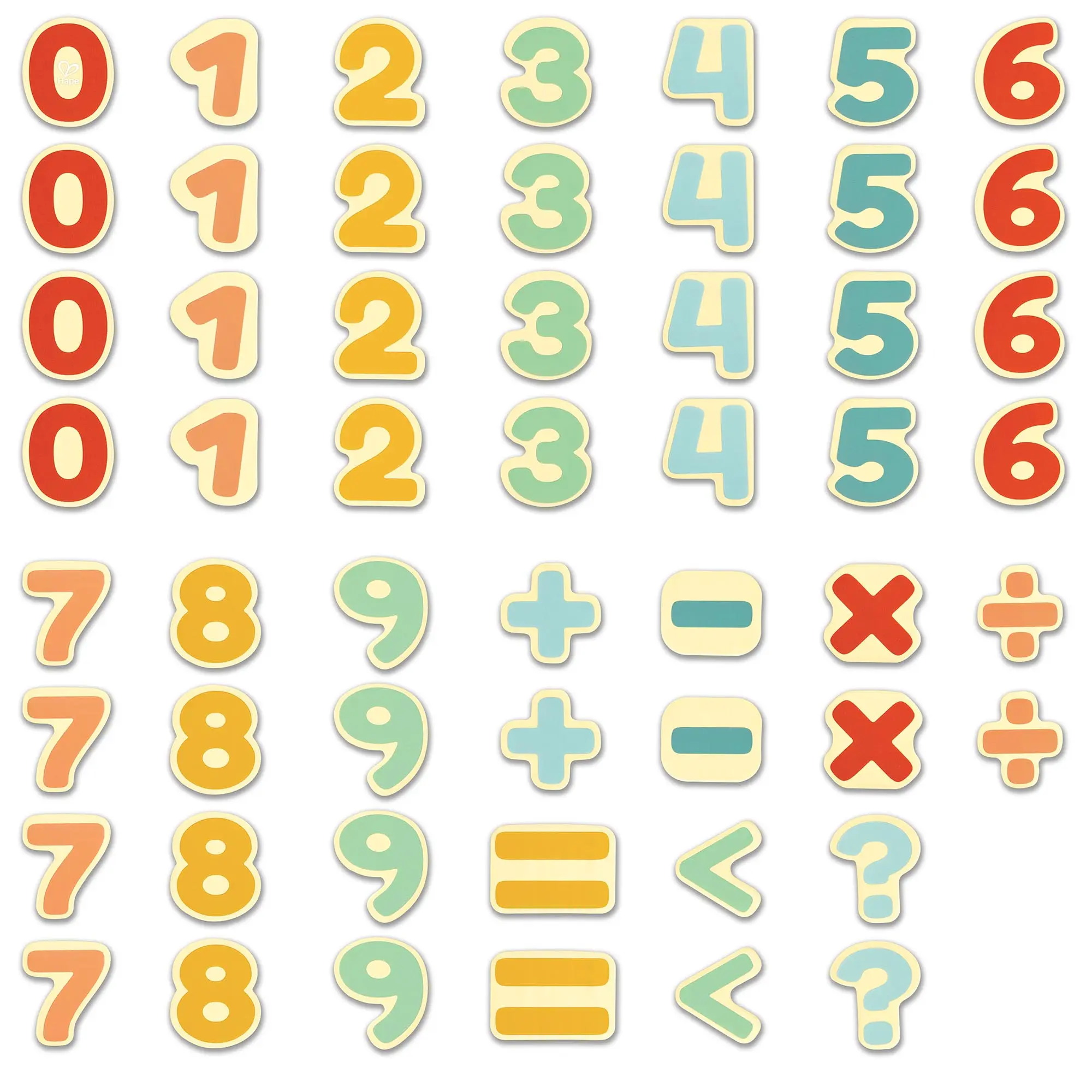 Hape Magnetic Numbers Educational Math Toy - Toddler Learning Activities, Imaginative Play, Easel Feature, Little Finger-Friendly, Motor Skills Development, Sorting Math Activities, Magnetic Bricks, Colorful Magnet Tiles