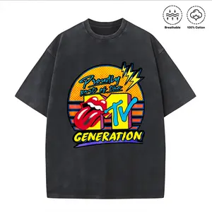 100 Percent Cotton Retro Vintage Style T Shirt Proudly Part Of The Tv Generation Graphic Design Summer Casual Wear For Music Lovers And Pop Culture Fans