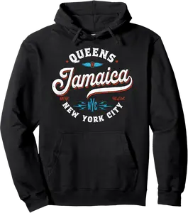 Jamaica Queens Vintage New York City Retro NYC Pullover Hoodie - Rubencordov Shop 73B0BQRPKZ6G