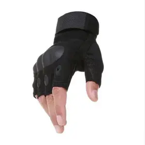 Men's Half Finger Tactical Gloves, Adjustable Protective Gear for Shooting & Cycling - Outdoor Military Gloves with Adjustable Straps