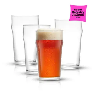 Grant Beer Glasses Set, 4 Lead-Free Crystal Beer Glasses