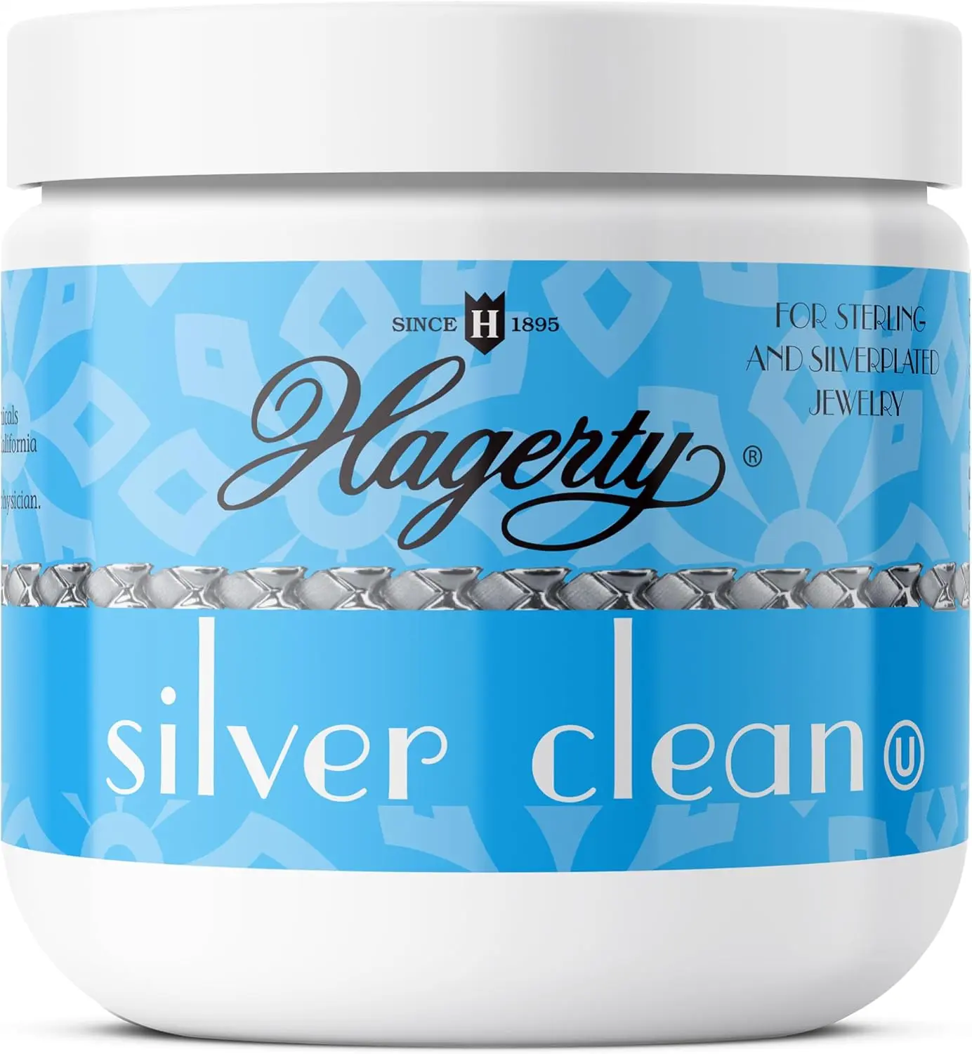 Hagerty Silver Cleaner and Tarnish Remover for Silver Jewelry, Dipping Basket Included - Great for Sterling Silver and Silver Plate, Kosher Certified, Made in The USA, 7oz