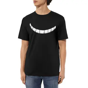 Casual Cotton Graphic Tees as Gifts We're All Mad Here - Cheshire Grin & Words T-Shirt