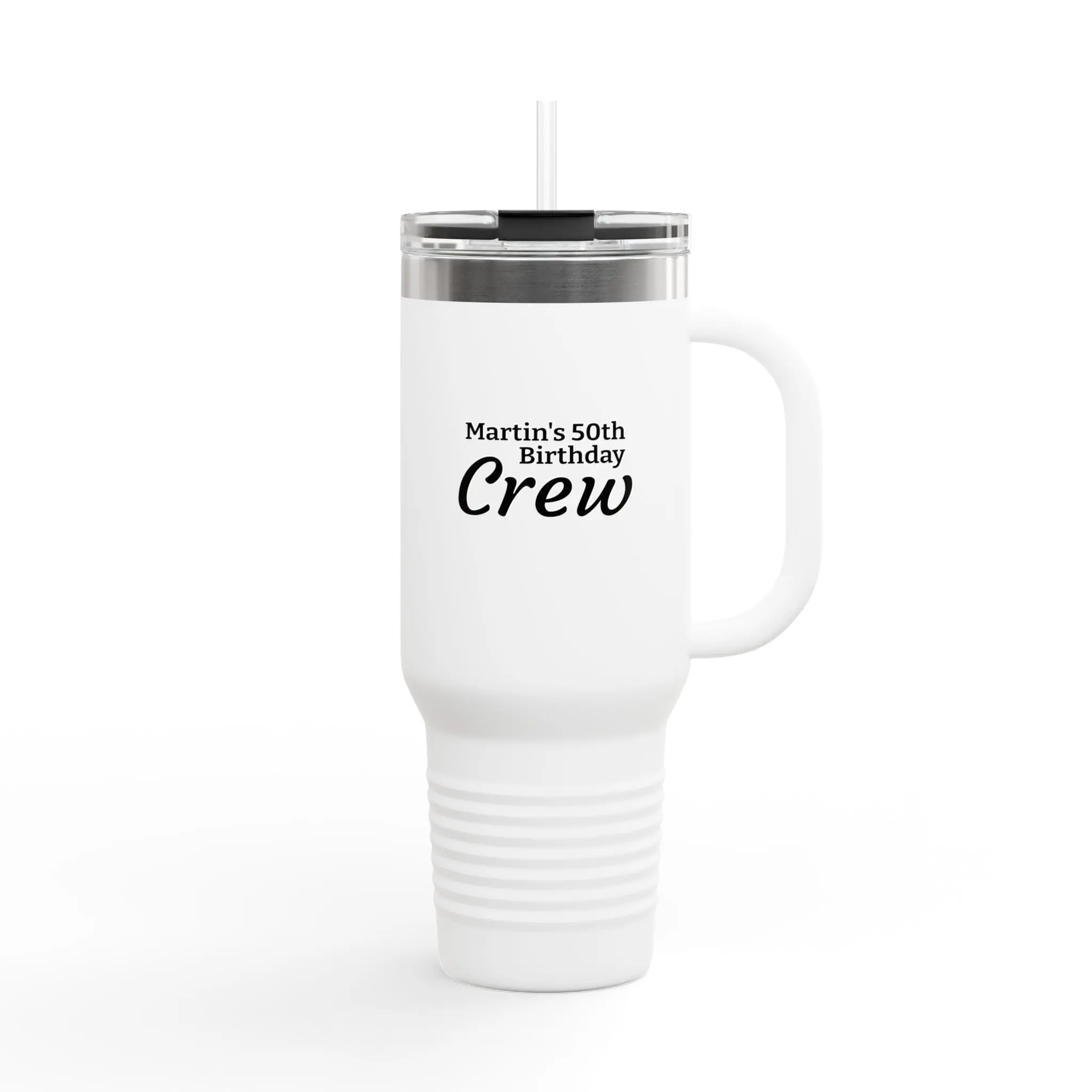 Personalized Insulated Travel Mug, 40oz - Perfect Birthday Gift for Crew, Customizable Party Cup, Stainless Steel Drinkware, Fun [...]