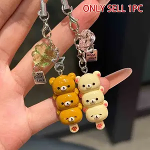 Cute Bear Phone Charm, Lucky Keychain Pendant, Key Pouch Accessory, Keychain Jewelry, Cute Charms Keychain