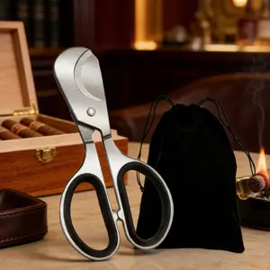 2-piece Stainless Steel Scissors | Portable Double-Blade Scissors with Storage Bag, Cutting Supplies, Suitable for Various Yans, Universal Silver Incense Scissors