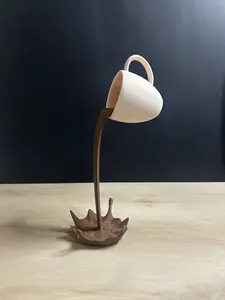 floating coffee spilling illusion decoration for home