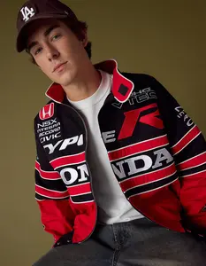 HONDA Tribute Mens Racer Jacket HONDA Tribute Mens Racer Jacket